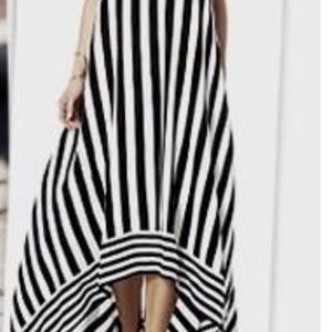 BCBG MaxAzria Gia Silk Striped Strappy Striped Maxi gown dress. Size 02.
